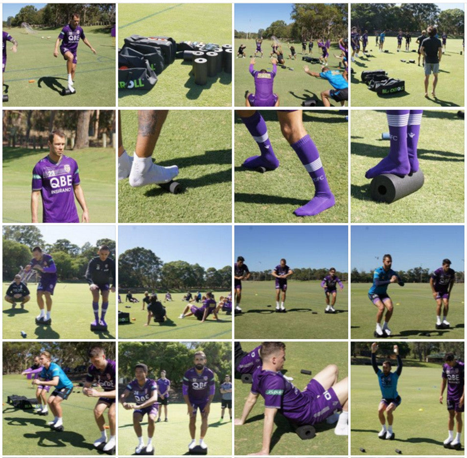 Perth Glory FC BLACKROLL activation session BLACKROLL Australia